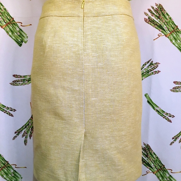 Banana Republic Yellow Tweed Pencil Skirt Size 2P - Picture 5 of 8